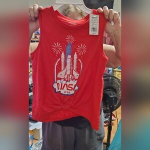 Kohl's Red Graphic Tank Top